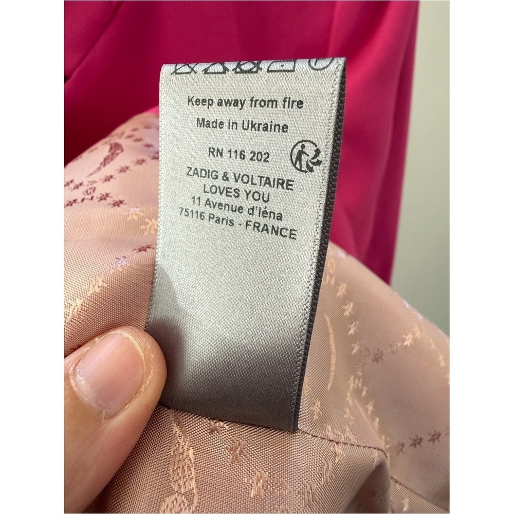 NWT Zadig & Voltaire Volly Satin Jacket | Size 36 - Picture 9 of 14